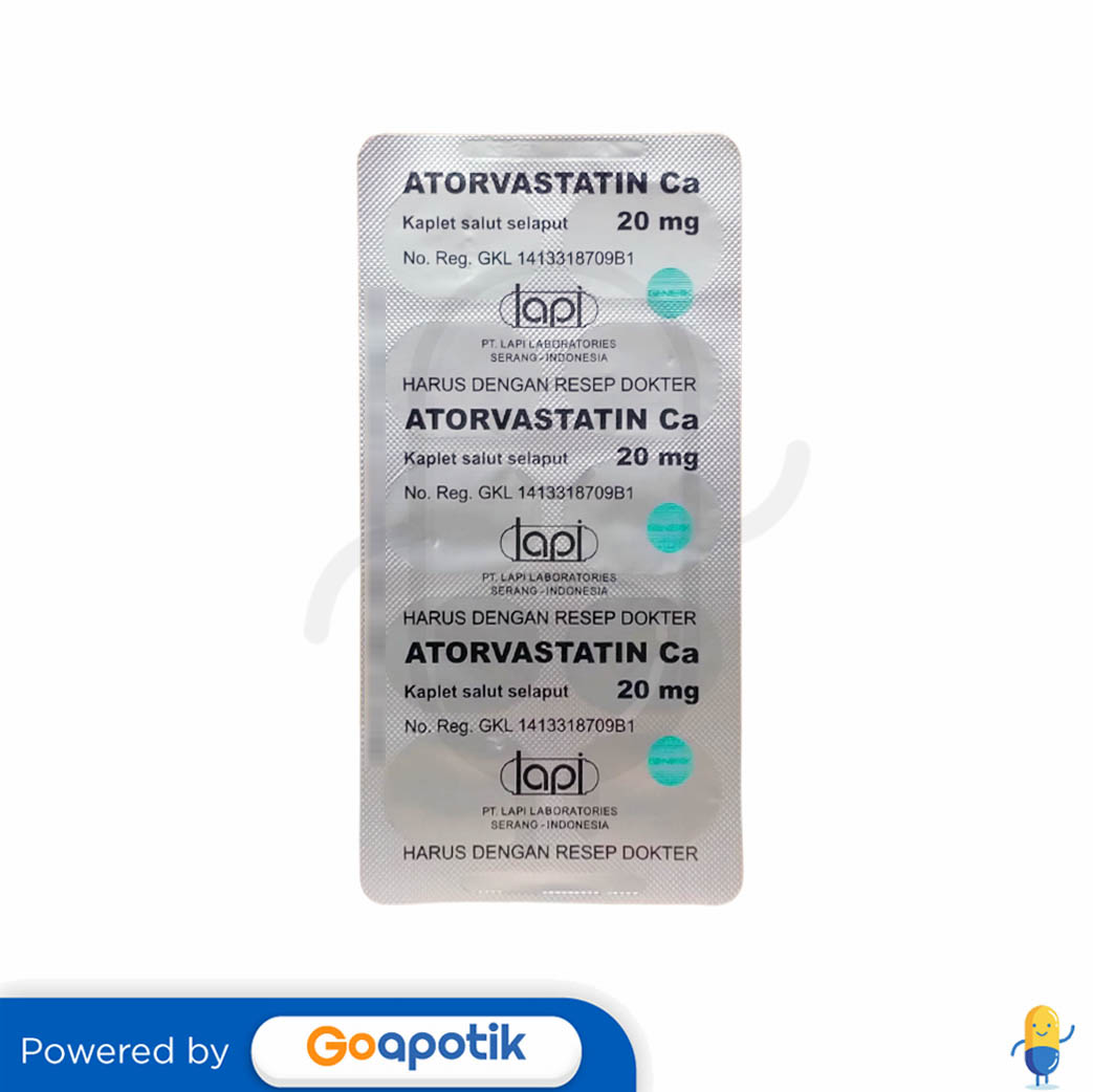 ATORVASTATIN CALCIUM TRIHYDRATE LAPI 20 MG KAPLET Kegunaan, Efek