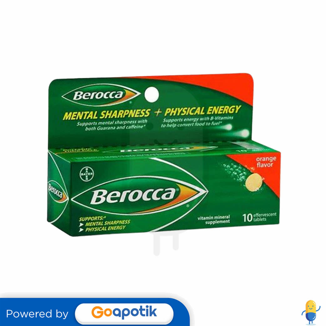BEROCCA PERFORMANCE ORANGE TUBE 10 TABLET EFFERVESCENT Kegunaan, Efek Samping, Dosis dan