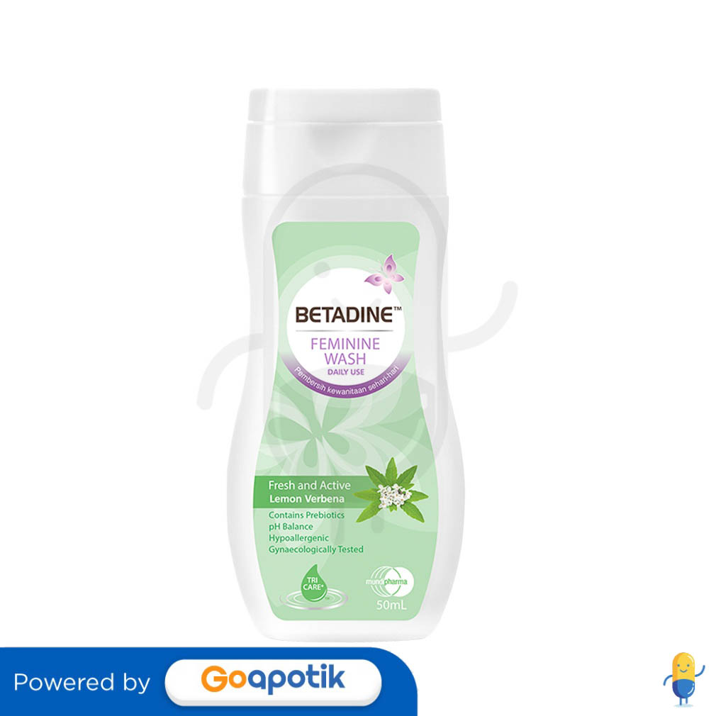 BETADINE FEMININE WASH LIQUID FRESH AND ACTIVE LEMON VERBENA 50 ML