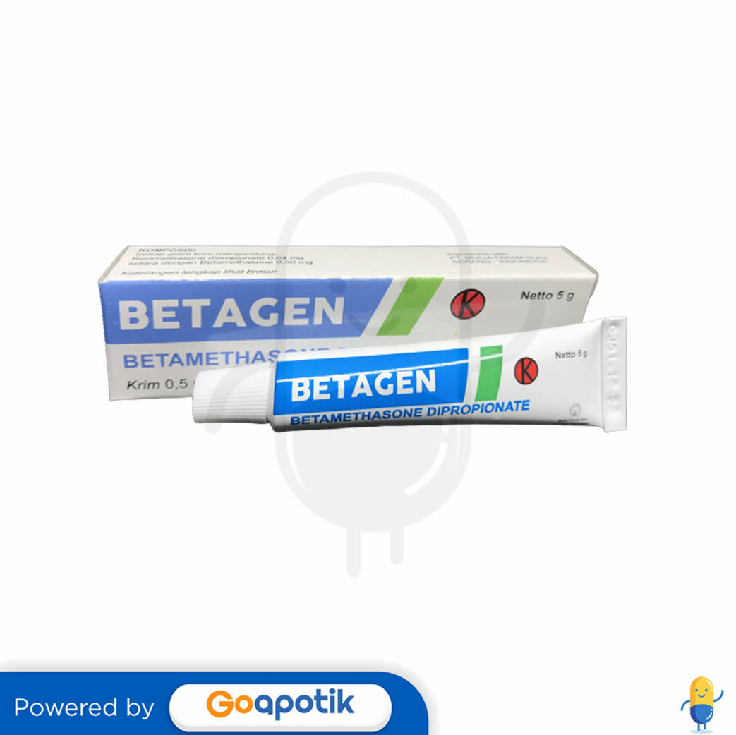 BETAGEN 0 05 CREAM 5 GRAM TUBE Kegunaan Efek Samping Dosis Dan