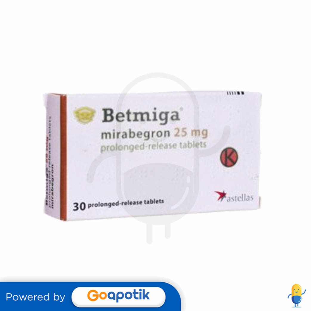 BETMIGA 25 MG BOX 30 TABLET Kegunaan Efek Samping Dosis Dan Aturan   Betmiga 25 Mg Box 30 Tablet 1 