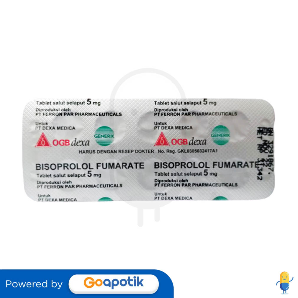 BISOPROLOL OGB DEXA MEDICA 5 MG TABLET - Kegunaan, Efek Samping, Dosis ...