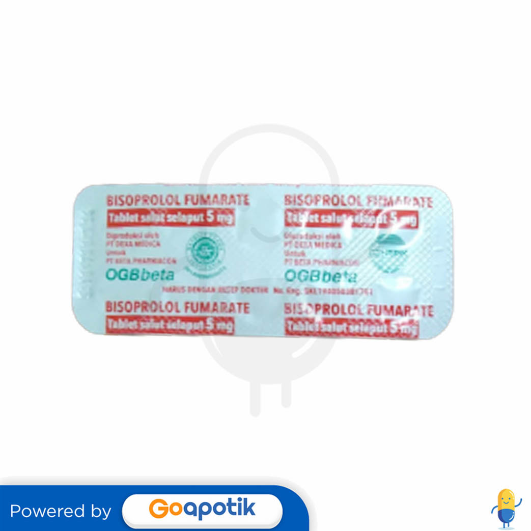 BISOPROLOL FUMARATE OGB BETA 5 MG STRIP 10 TABLET - Kegunaan, Efek ...