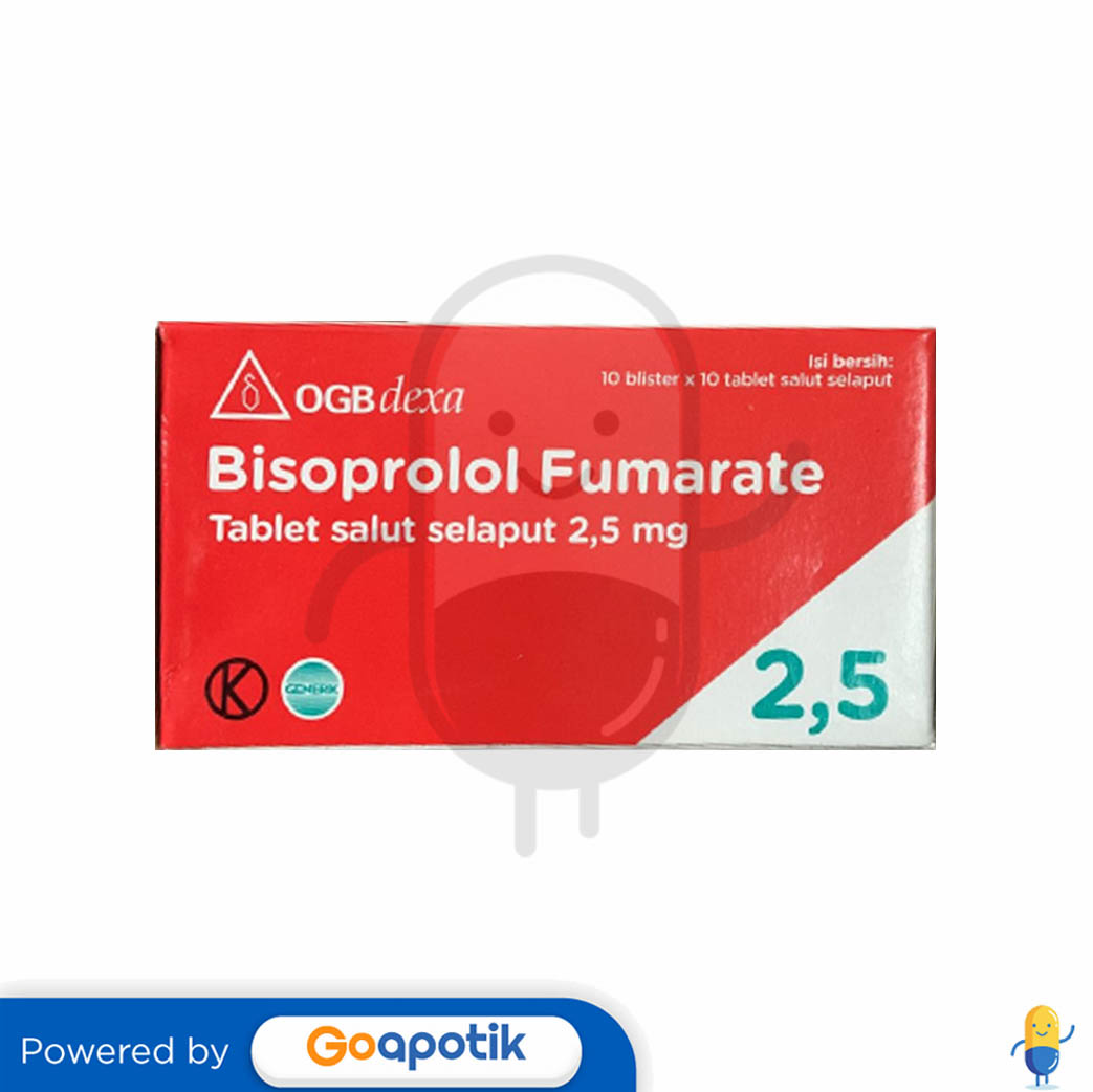 Bisoprolol Fumarate Ogb Dexa Medica 2 5 Mg Box 100 Tablet Hipertensi