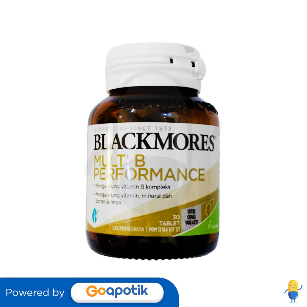 BLACKMORES MULTI B PERFORMANCE BOTOL 30 TABLET - Kegunaan, Efek Samping ...