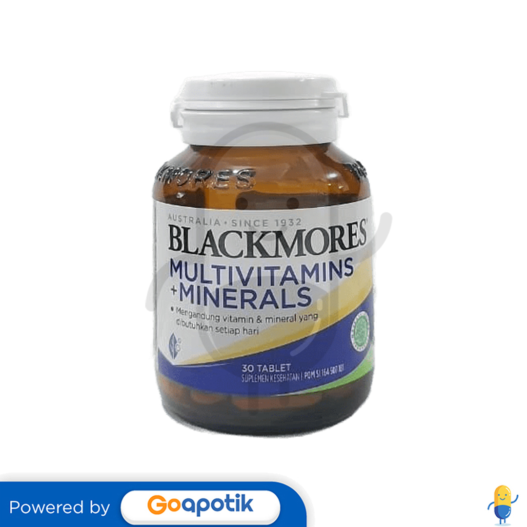 BLACKMORES MULTIVITAMINS + MINERALS BOTOL 30 TABLET Kegunaan, Efek