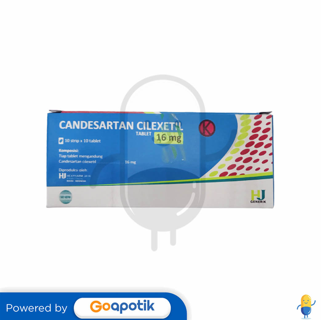 CANDESARTAN CILEXETIL HEXPHARM 16 MG BOX 100 TABLET Kegunaan Efek