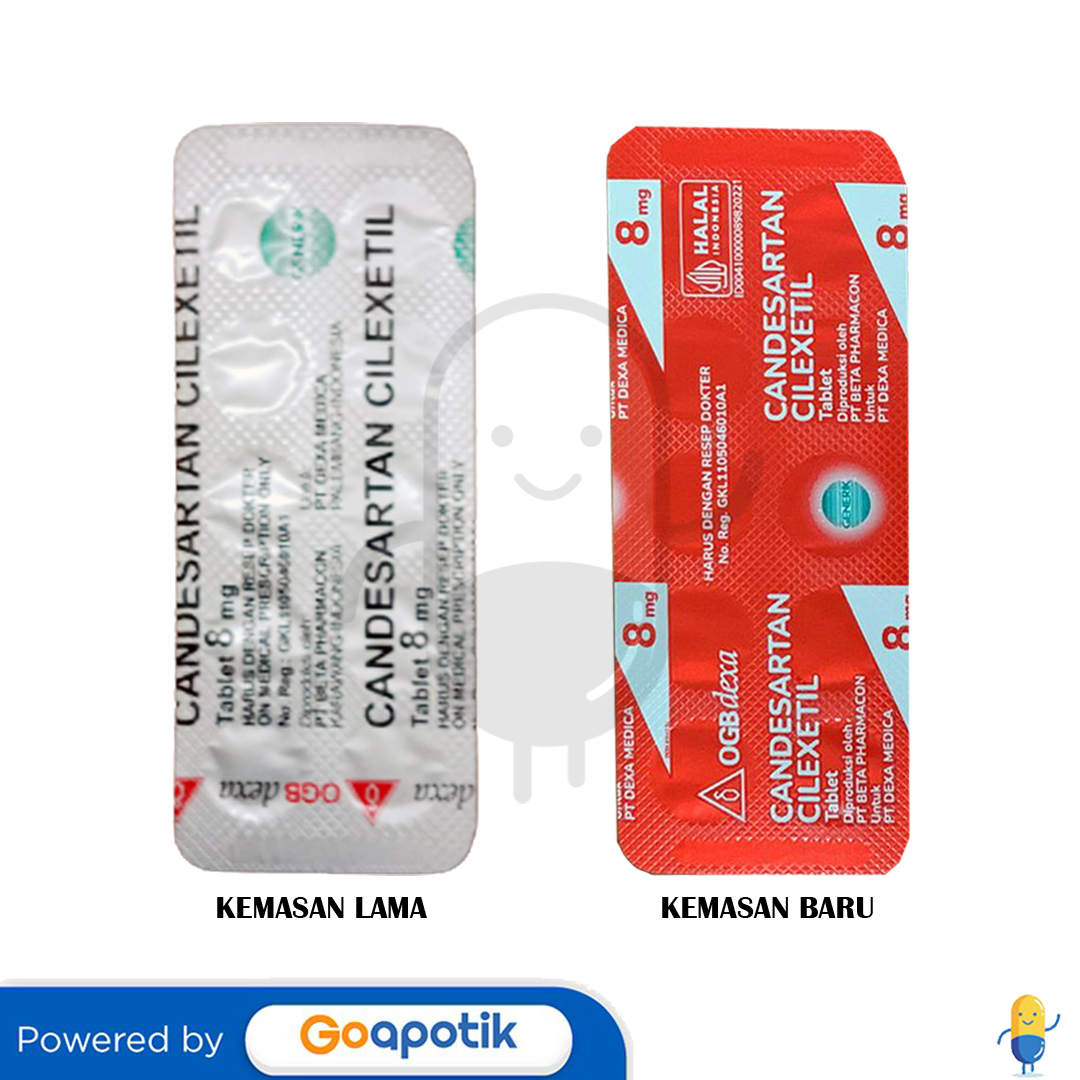 CANDESARTAN CILEXETIL OGB DEXA MEDICA 8 MG STRIP 10 TABLET HIPERTENSI Kegunaan Efek Samping