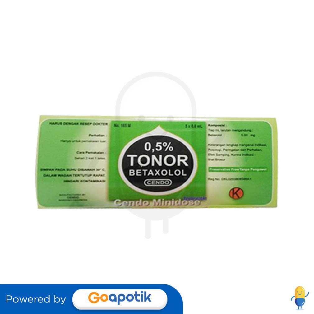 CENDO TONOR 0.5% MINIDOSE 5 X 0.6 ML - Kegunaan, Efek Samping, Dosis ...