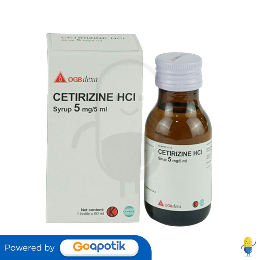 Cetirizine Hcl Ogb Dexa Medica Mg Ml Syrup Ml Alergi Kegunaan Efek Samping Dosis