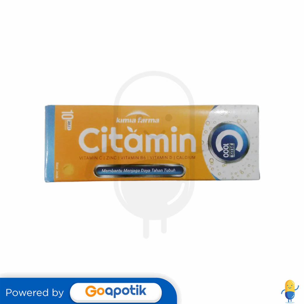 CITAMIN C PLUS 1000 TUBE 10 TABLET EFFERVESCENT Kegunaan, Efek