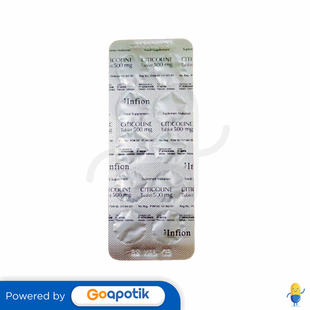 Citicoline Infion Mg Strip Tablet Kegunaan Efek Samping Dosis Dan Aturan Pakai