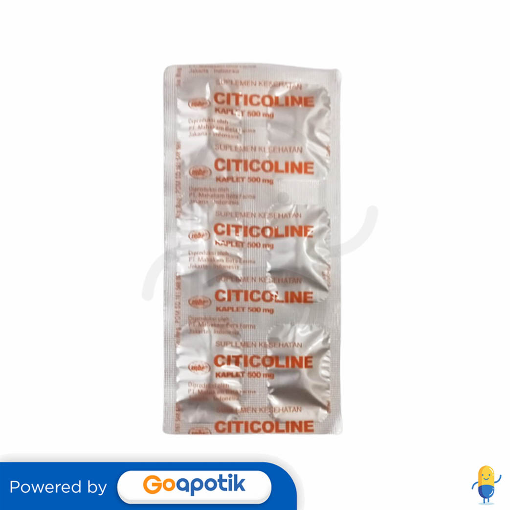 CITICOLINE MAHAKAM 500 MG STRIP 6 KAPLET - Kegunaan, Efek Samping ...