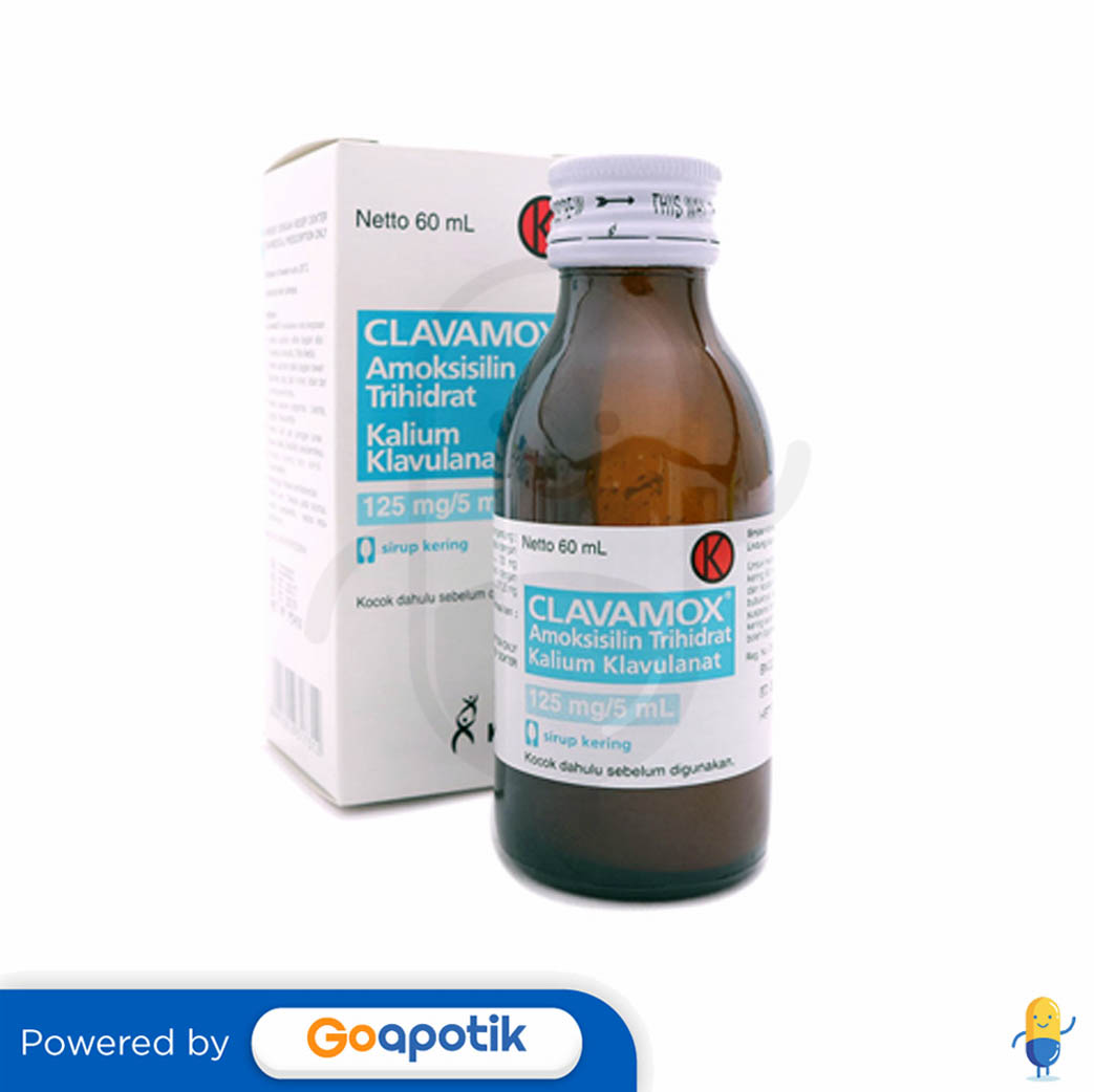 CLAVAMOX 125 MG SIRUP 60 ML Kegunaan, Efek Samping, Dosis dan Aturan