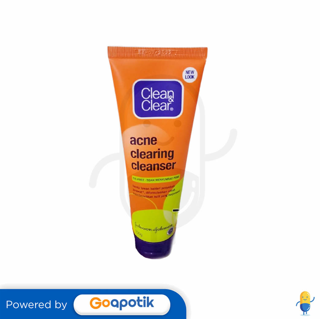 CLEAN & CLEAR ACNE CLEARING CLEANSER FACIAL WASH 100 GRAM TUBE Kegunaan, Efek Samping, Dosis