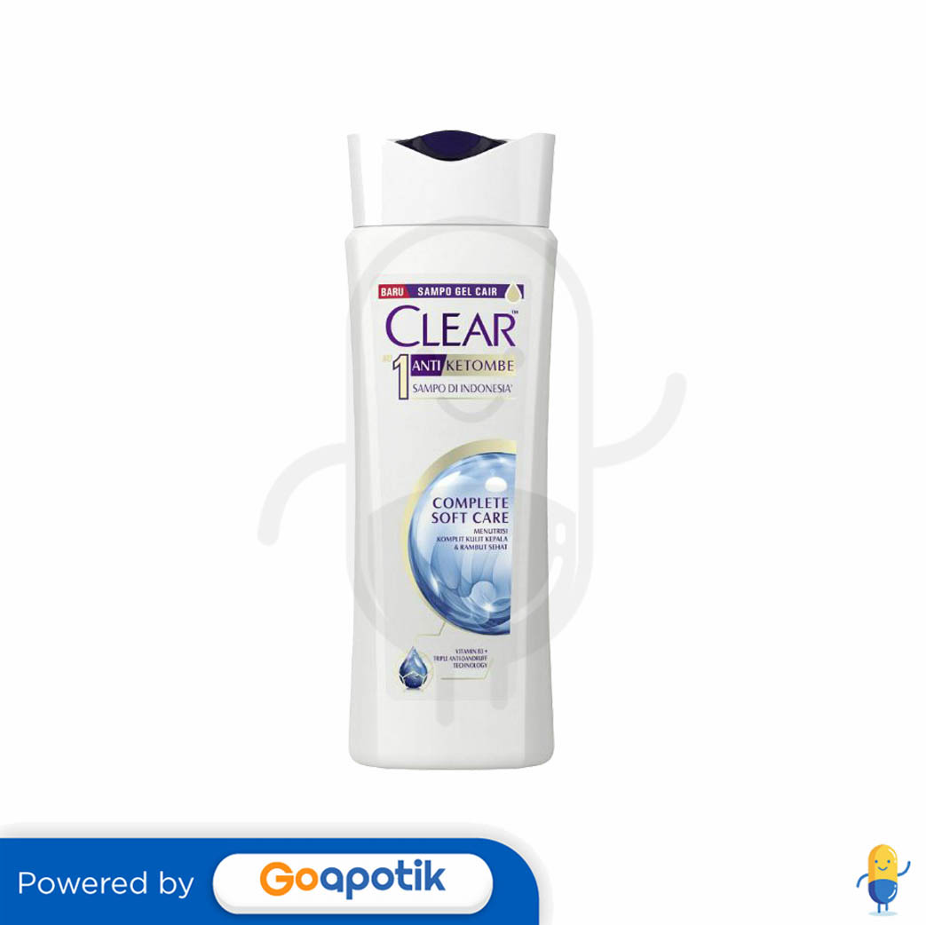 CLEAR SHAMPOO ANTI DANDRUFF COMPLETE SOFT CARE 170 ML BOTOL Kegunaan