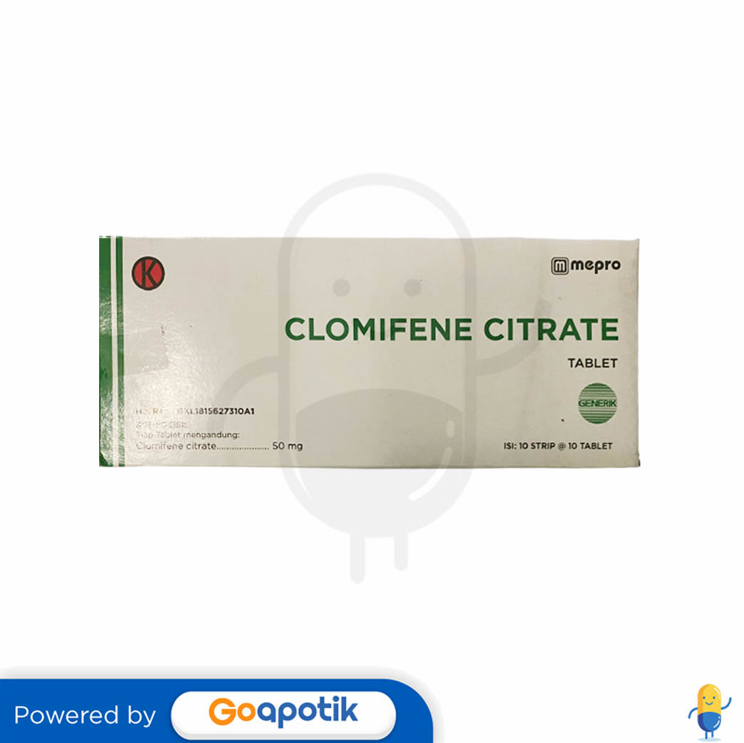 Clomifene Citrate Mepro 50 Mg Box 100 Tablet Kegunaan Efek Samping