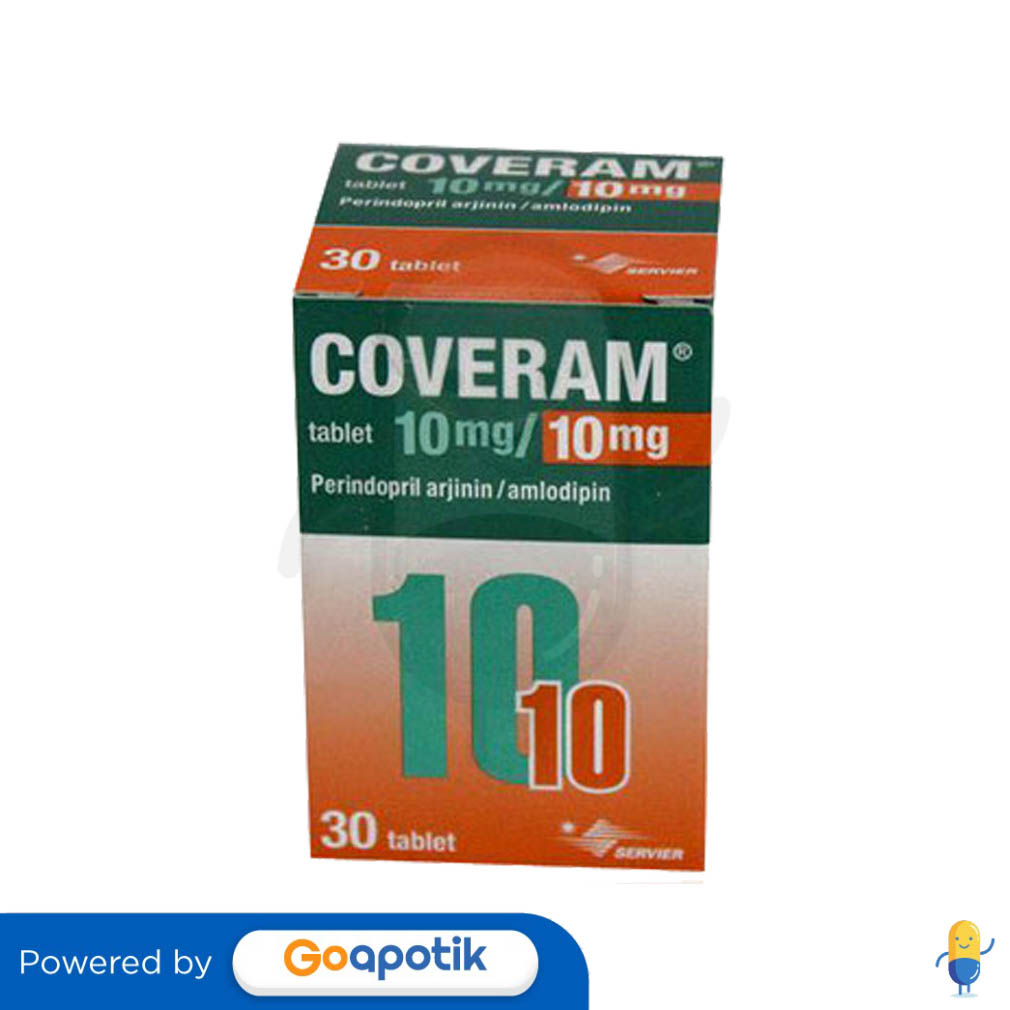 COVERAM 10 10 MG BOTOL 30 TABLET Kegunaan Efek Samping Dosis Dan Aturan Pakai