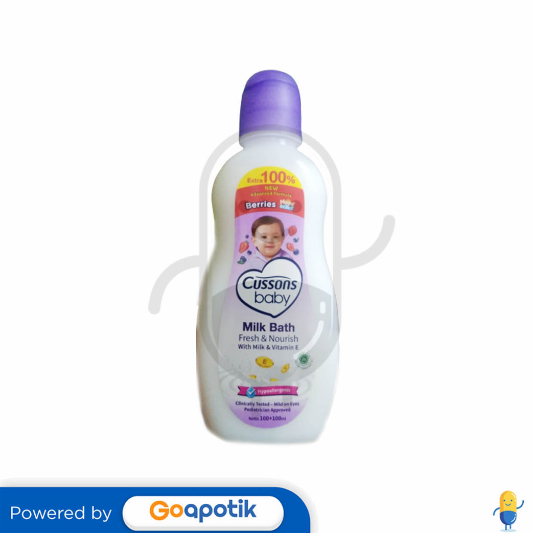 CUSSONS BABY MILK BATH FRESH NOURISH 100 100 ML BOTOL Kegunaan vegetable-smoke-point