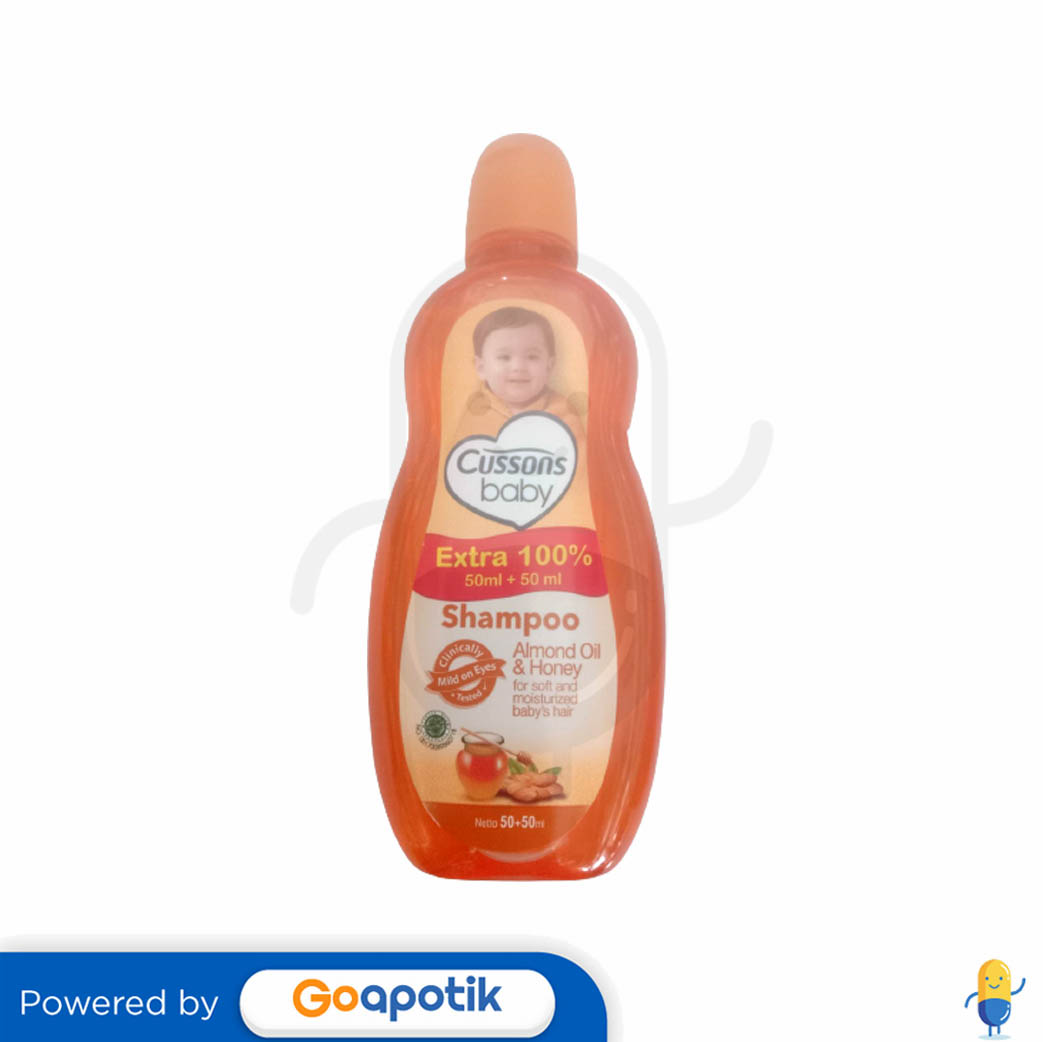 CUSSONS BABY SHAMPOO ALMOND OIL & HONEY 50+50 ML BOTOL Kegunaan, Efek