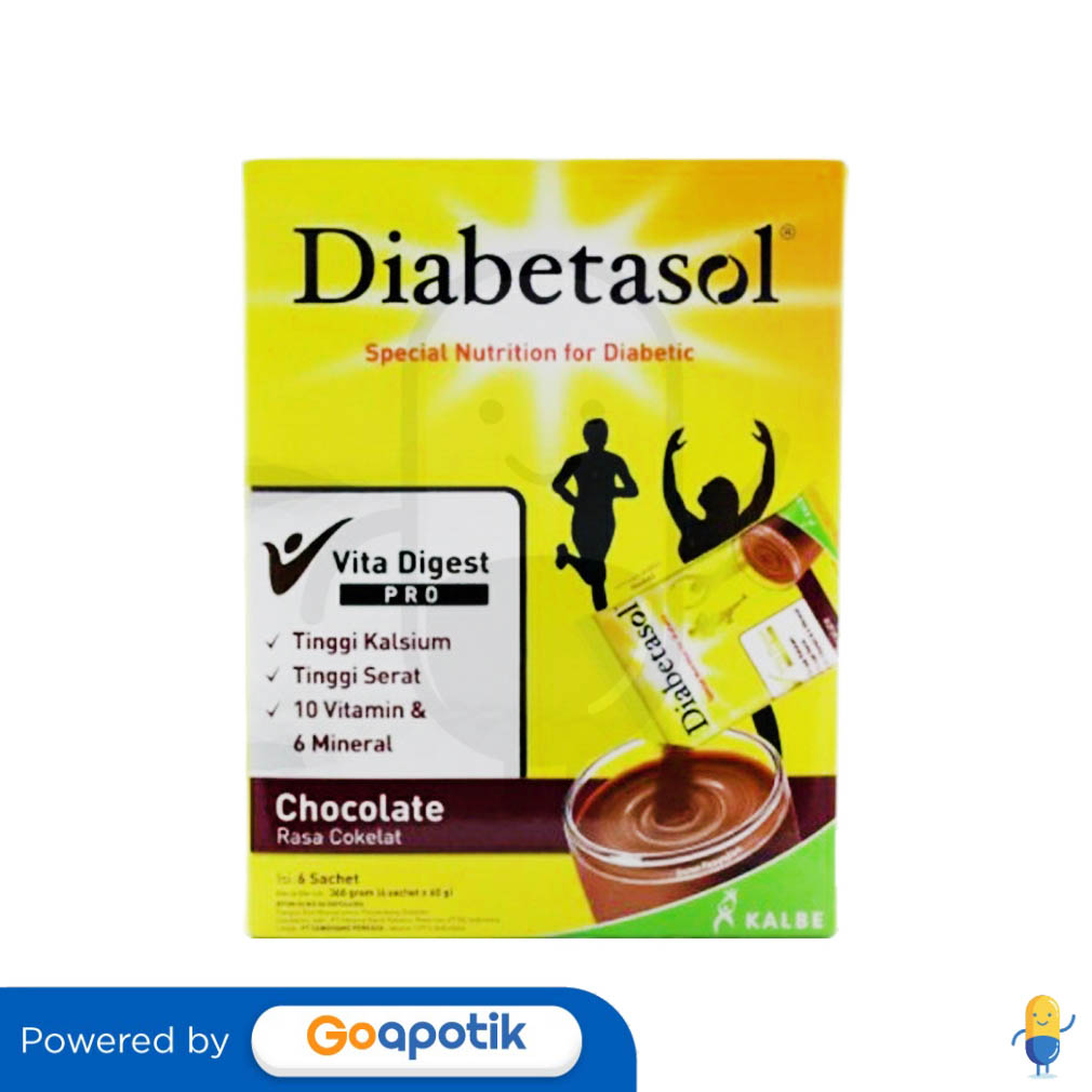 Diabetasol Vita Digest Pro Rasa Cokelat Gram Box Sachet Gram