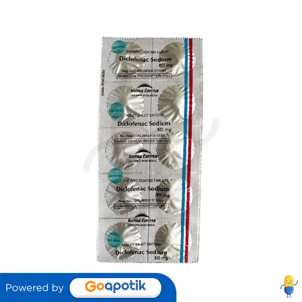 Diclofenac Sodium Kimia Farma 50 Mg Strip 10 Tablet Kegunaan Efek Samping Dosis Dan Aturan Pakai