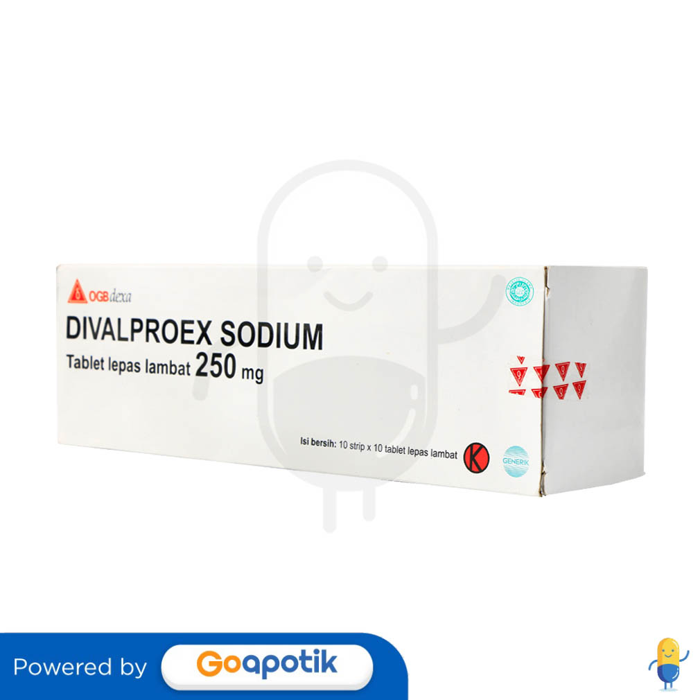 Divalproex Sodium Ogb Dexa Medica 250 Mg Box 100 Tablet Epilepsi