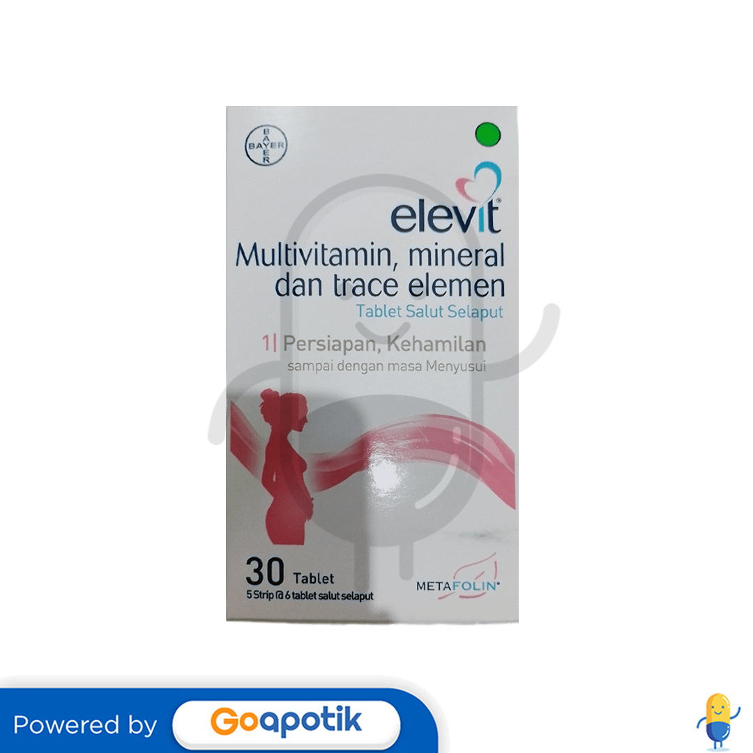 ELEVIT BOX ISI 30 TABLET SALUT SELAPUT Kegunaan, Efek Samping, Dosis