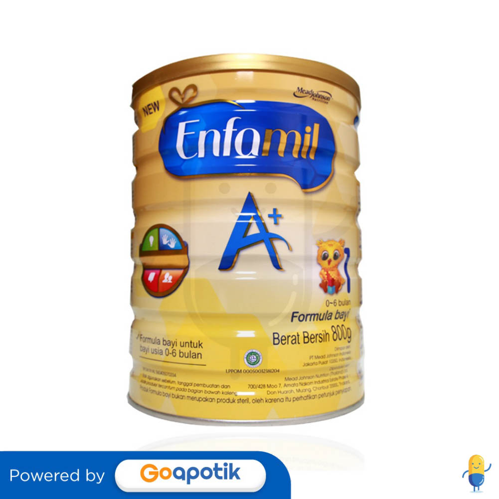 ENFAMIL A+ 1 USIA 0-6 BULAN 800 GRAM KALENG - Kegunaan, Efek Samping