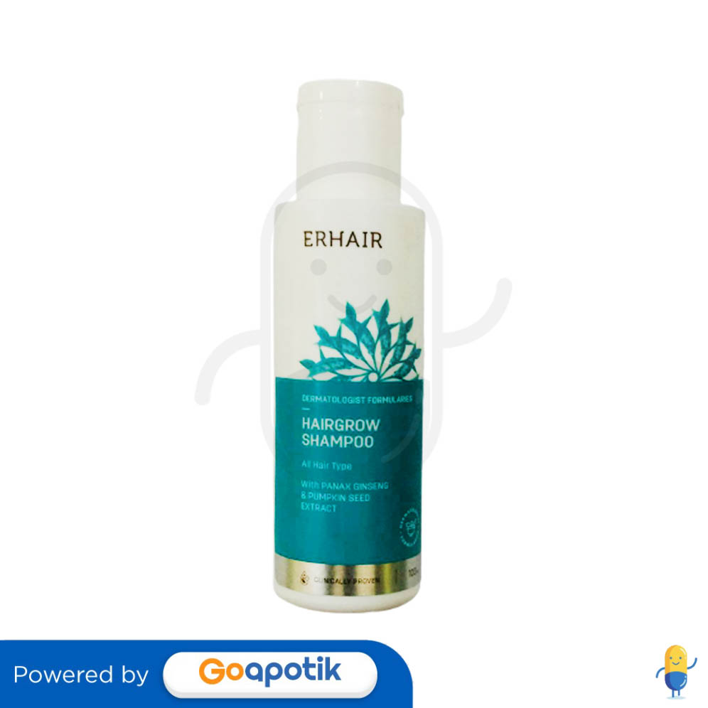Ulasan Produk ERHAIR HAIR GROW SHAMPOO ALL HAIR TYPE 100 ML BOTOL
