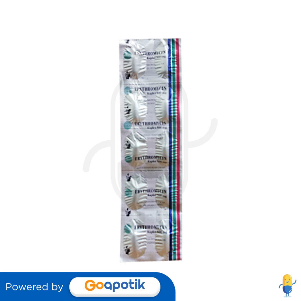 ERYTHROMYCIN YARINDO 500 MG KAPSUL Kegunaan, Efek Samping, Dosis dan