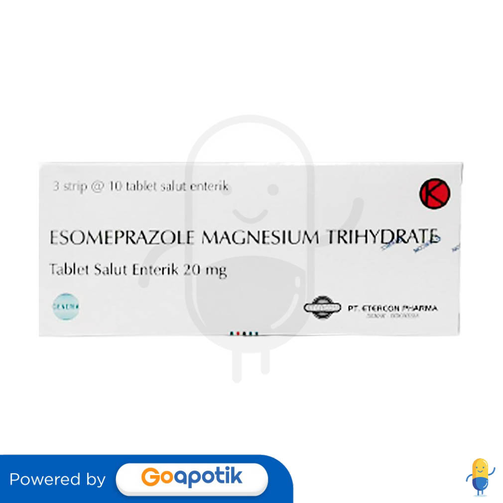 ESOMEPRAZOLE MAGNESIUM TRYHYDRATE ETERCON 20 MG BOX 30 TABLET