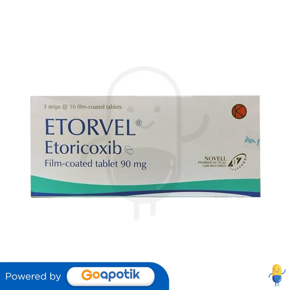 ETORVEL 90 MG BOX 30 TABLET Kegunaan, Efek Samping, Dosis dan Aturan