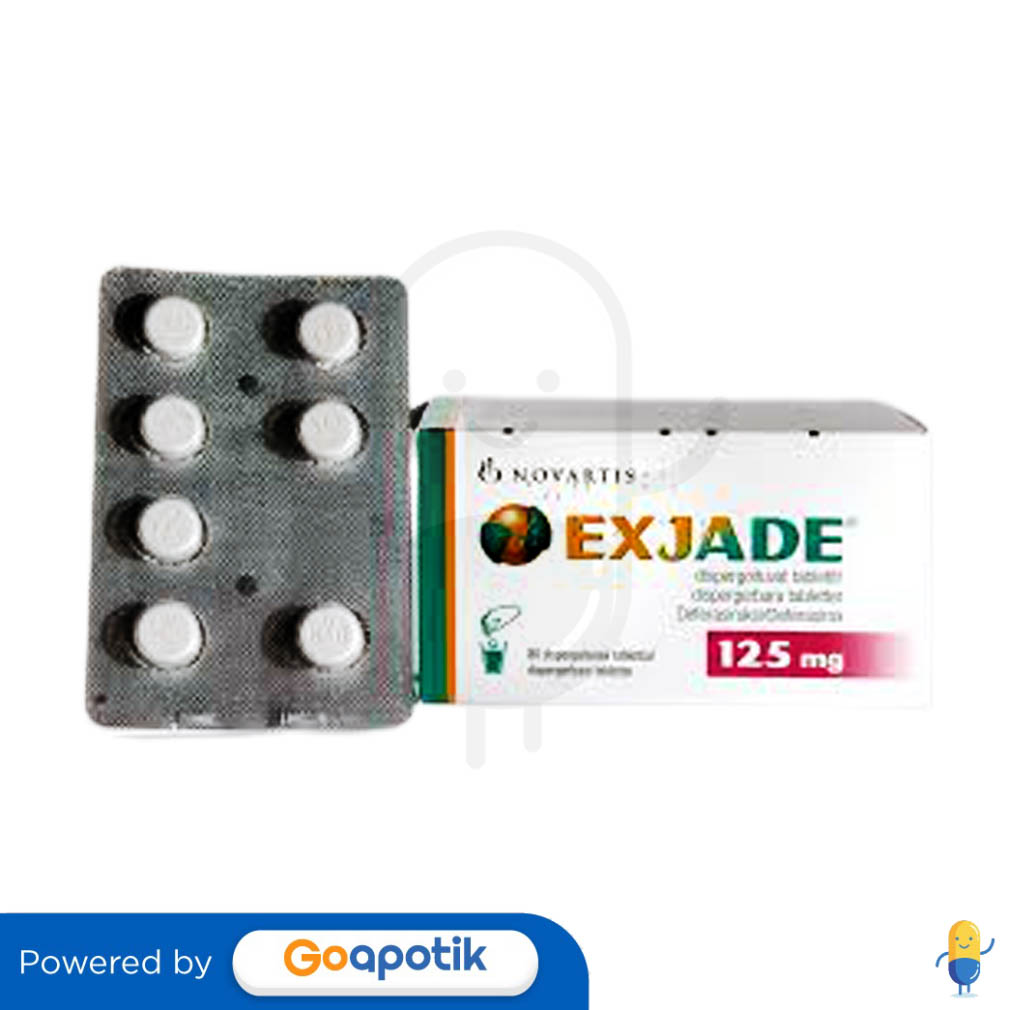 EXJADE 125 MG BOX 28 TABLET DISPERSIBLE Kegunaan, Efek Samping, Dosis