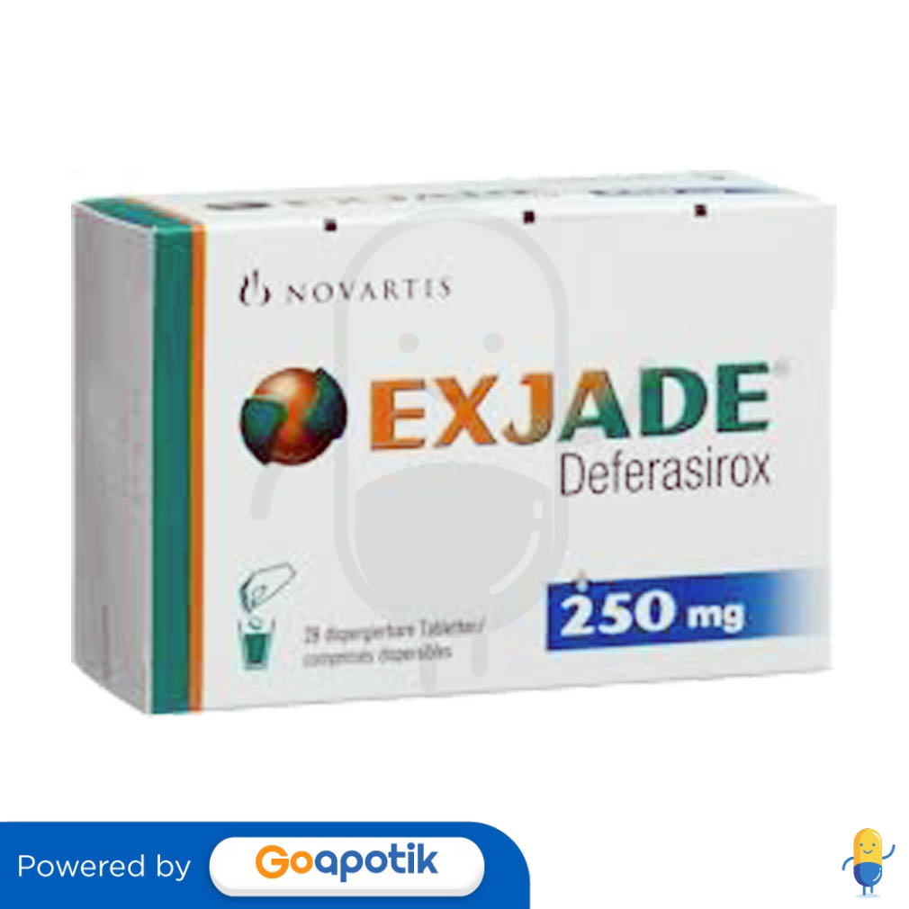 EXJADE 250 MG BOX 28 TABLET DISPERSIBLE Kegunaan, Efek Samping, Dosis
