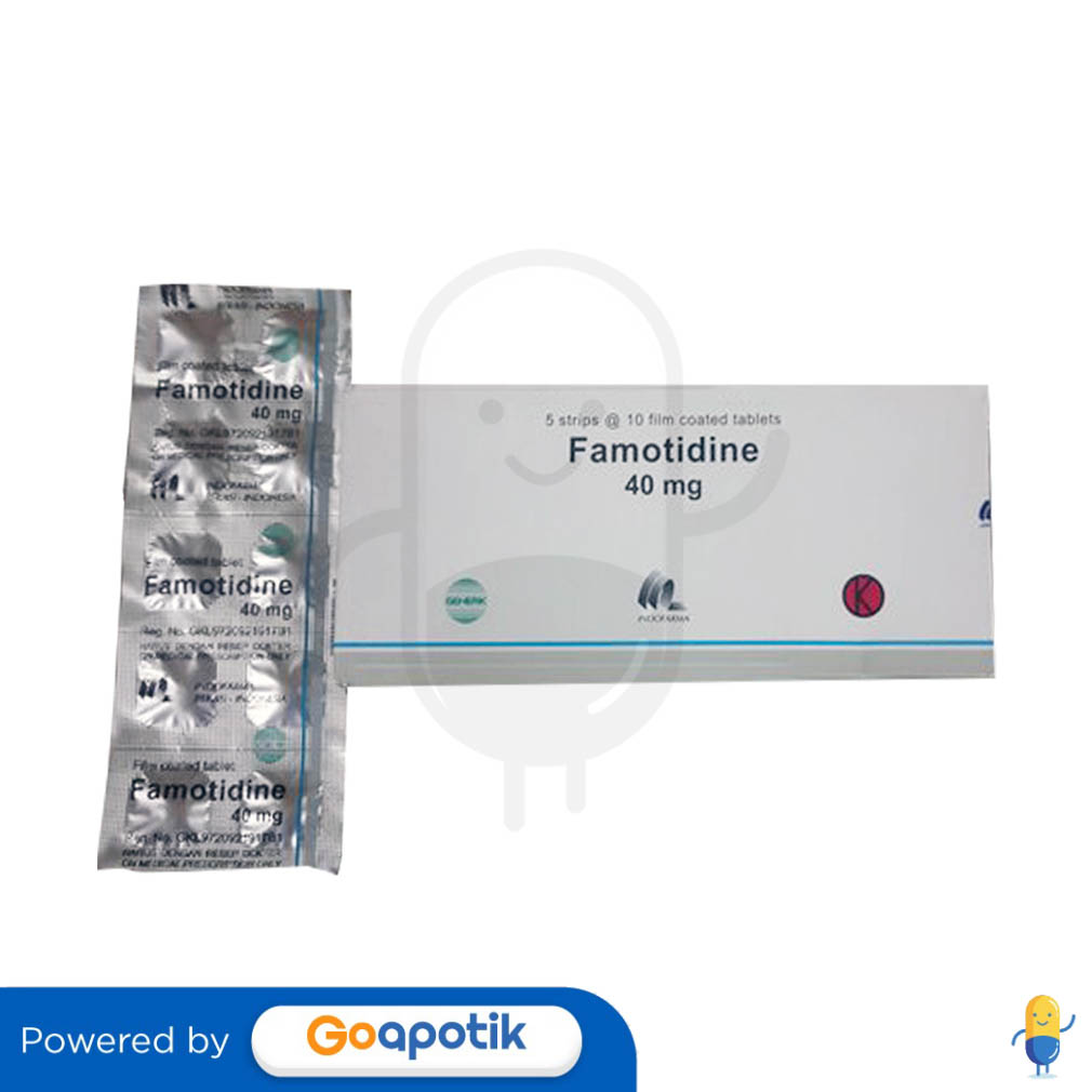 FAMOTIDINE INDOFARMA 40 MG BOX 50 TABLET - Kegunaan, Efek Samping ...