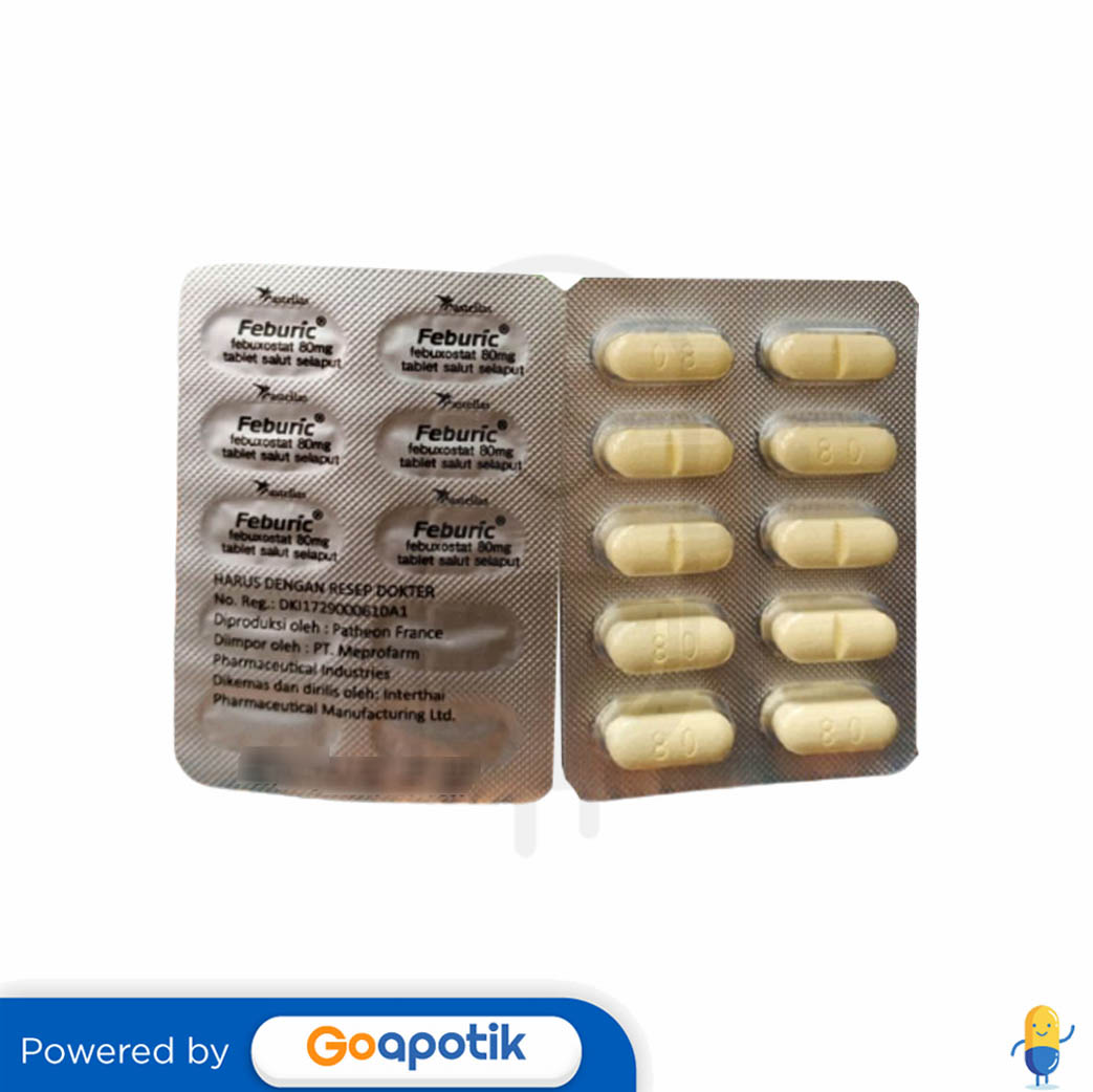 FEBURIC 80 MG TABLET - Kegunaan, Efek Samping, Dosis dan Aturan Pakai