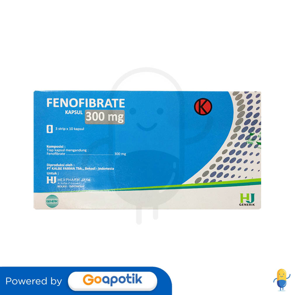 FENOFIBRATE HEXPHARM 300 MG BOX 30 KAPSUL Kegunaan, Efek Samping