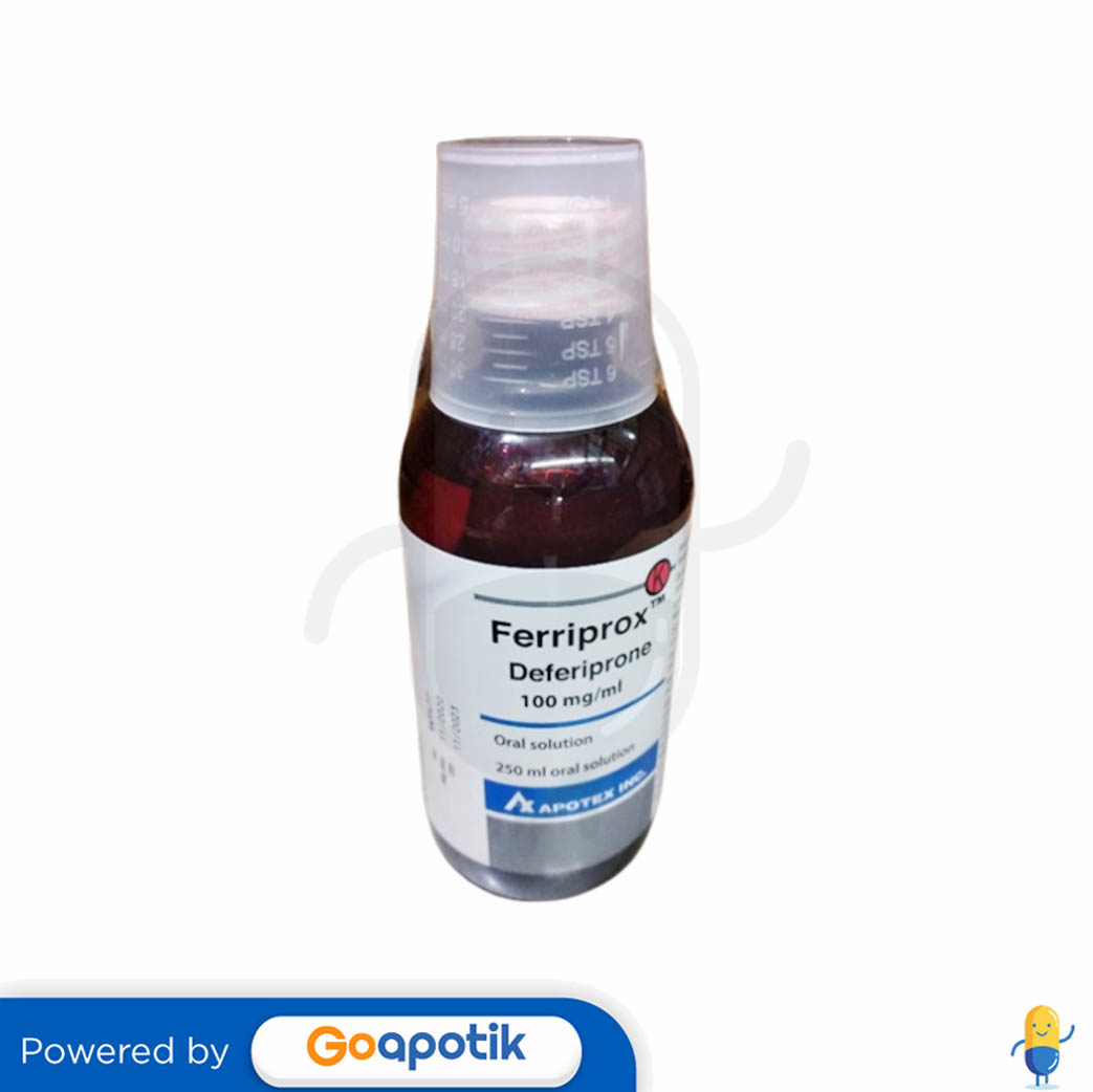 FERRIPROX 100 MG ML ORAL SOLUTION 250 ML Kegunaan Efek Samping ferriprox-100-mg-ml-oral-solution-250-ml-kegunaan-efek-samping