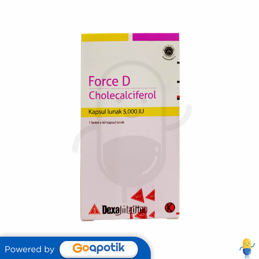 FORCE D VITAMIN D3 5000 IU BOTOL 60 KAPSUL Kegunaan, Efek Samping