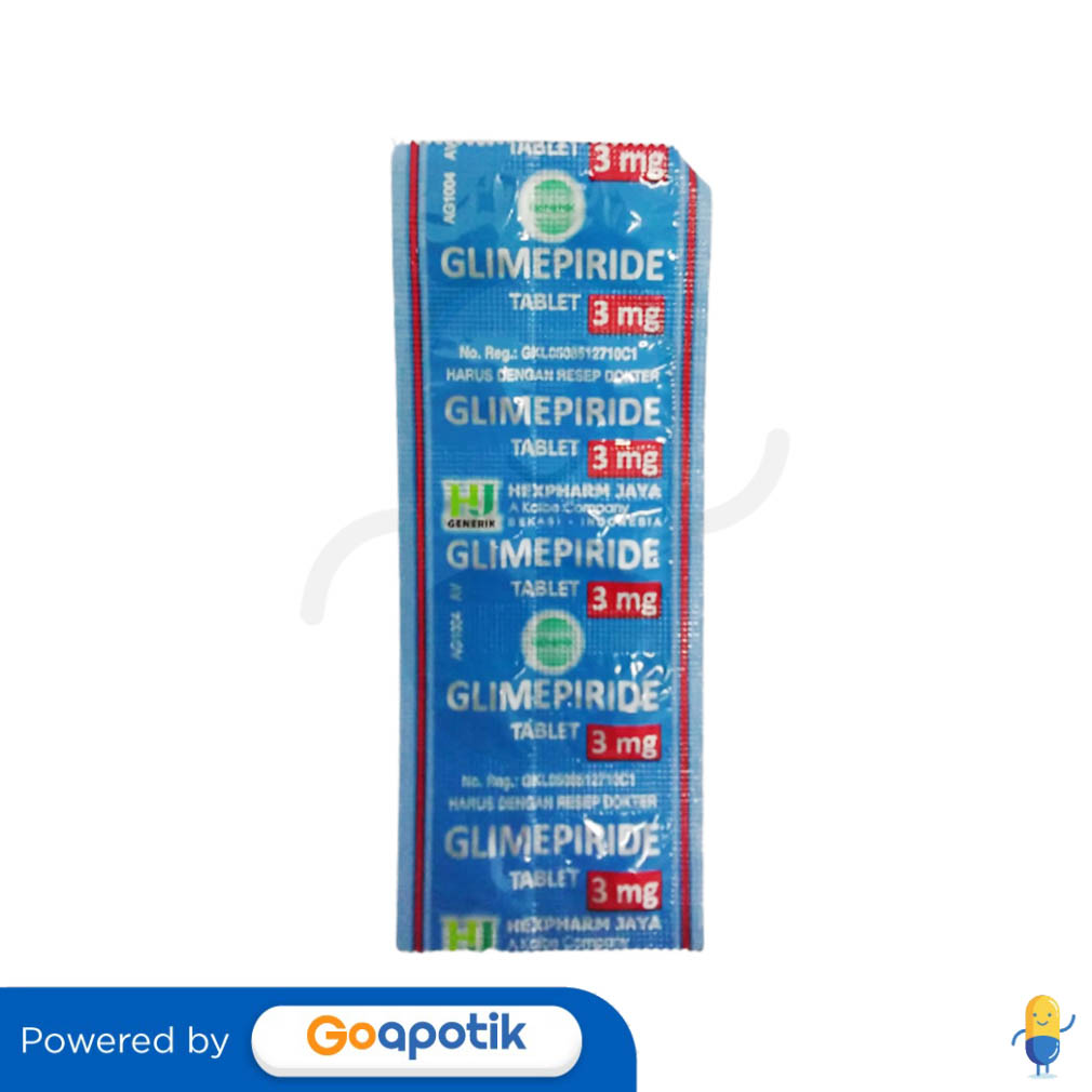GLIMEPIRIDE HEXPHARM 3 MG TABLET - Kegunaan, Efek Samping, Dosis dan ...