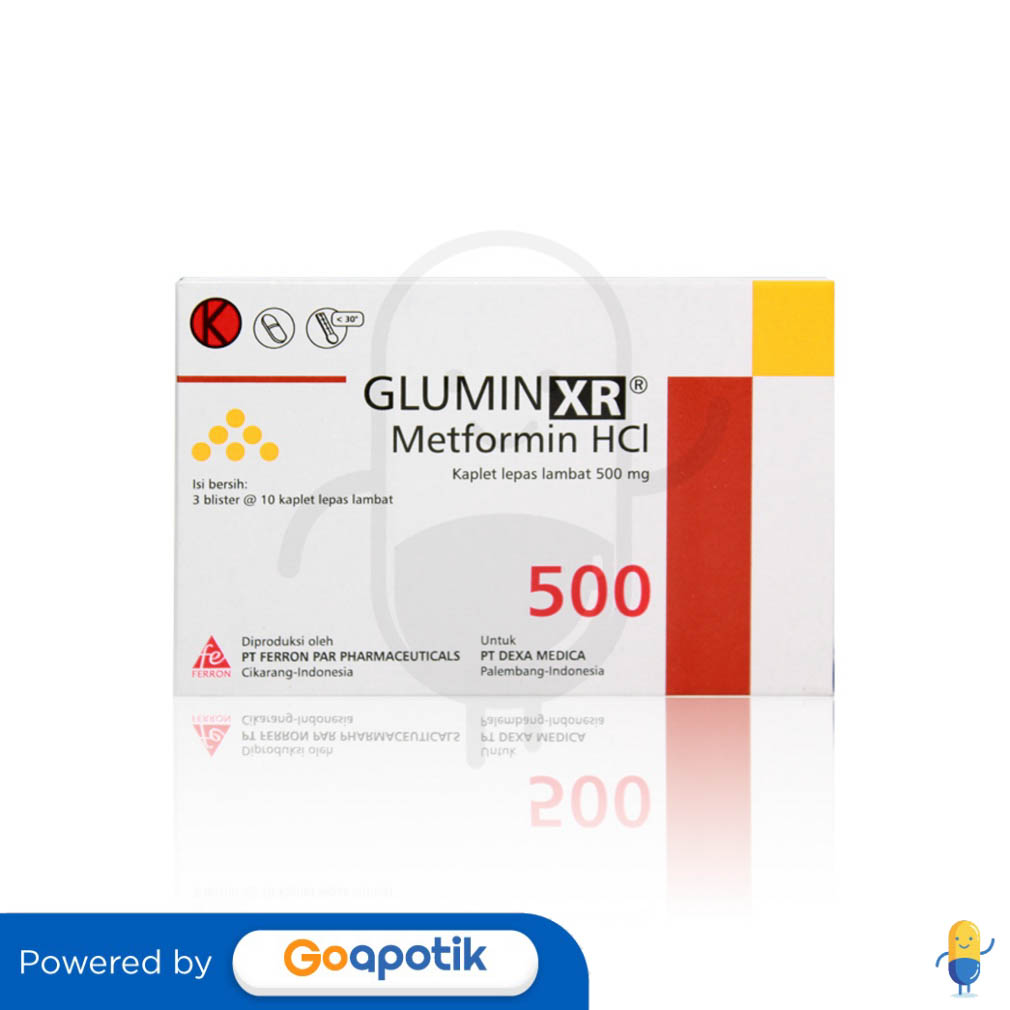 Glumin Xr 500 Mg Box 30 Kaplet Kegunaan Efek Samping Dosis Dan