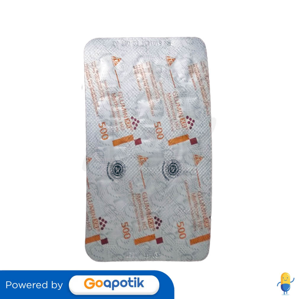 Glumin Xr 500 Mg Strip 15 Kaplet Kegunaan Efek Samping Dosis Dan