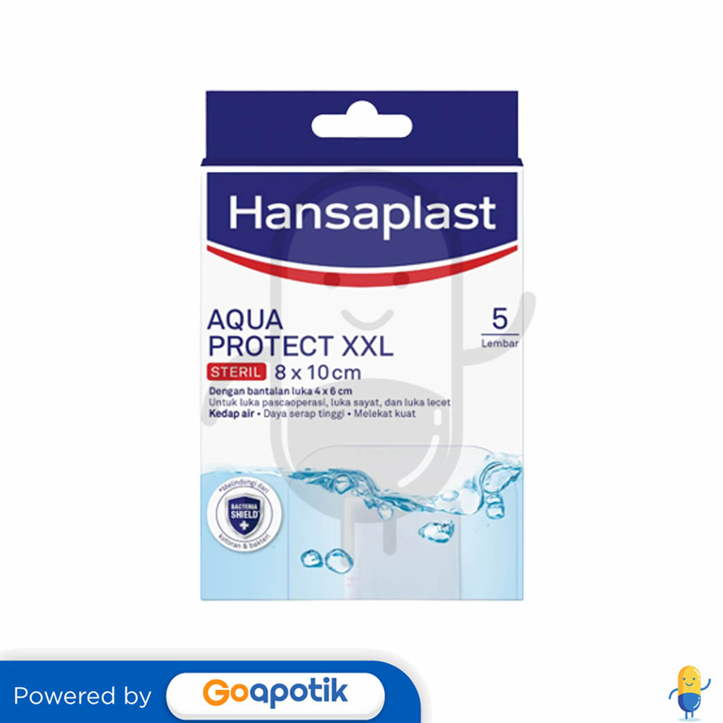 HANSAPLAST AQUA PROTECT XXL STERIL 8 X 10 CM BOX 5 PLESTER Kegunaan