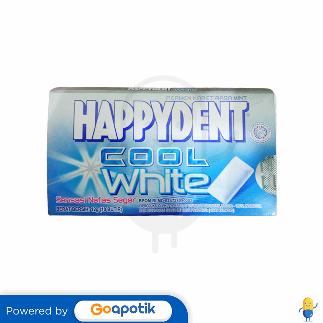 HAPPYDENT COOL WHITE PACK 10 PCS Kegunaan, Efek Samping, Dosis dan