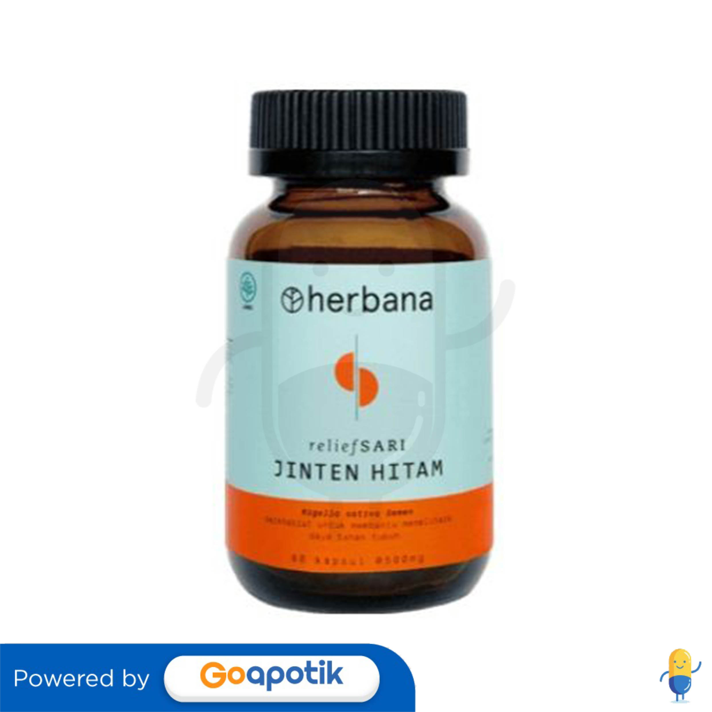 HERBANA RELIEF SARI JINTEN HITAM BOTOL 60 KAPSUL Kegunaan, Efek