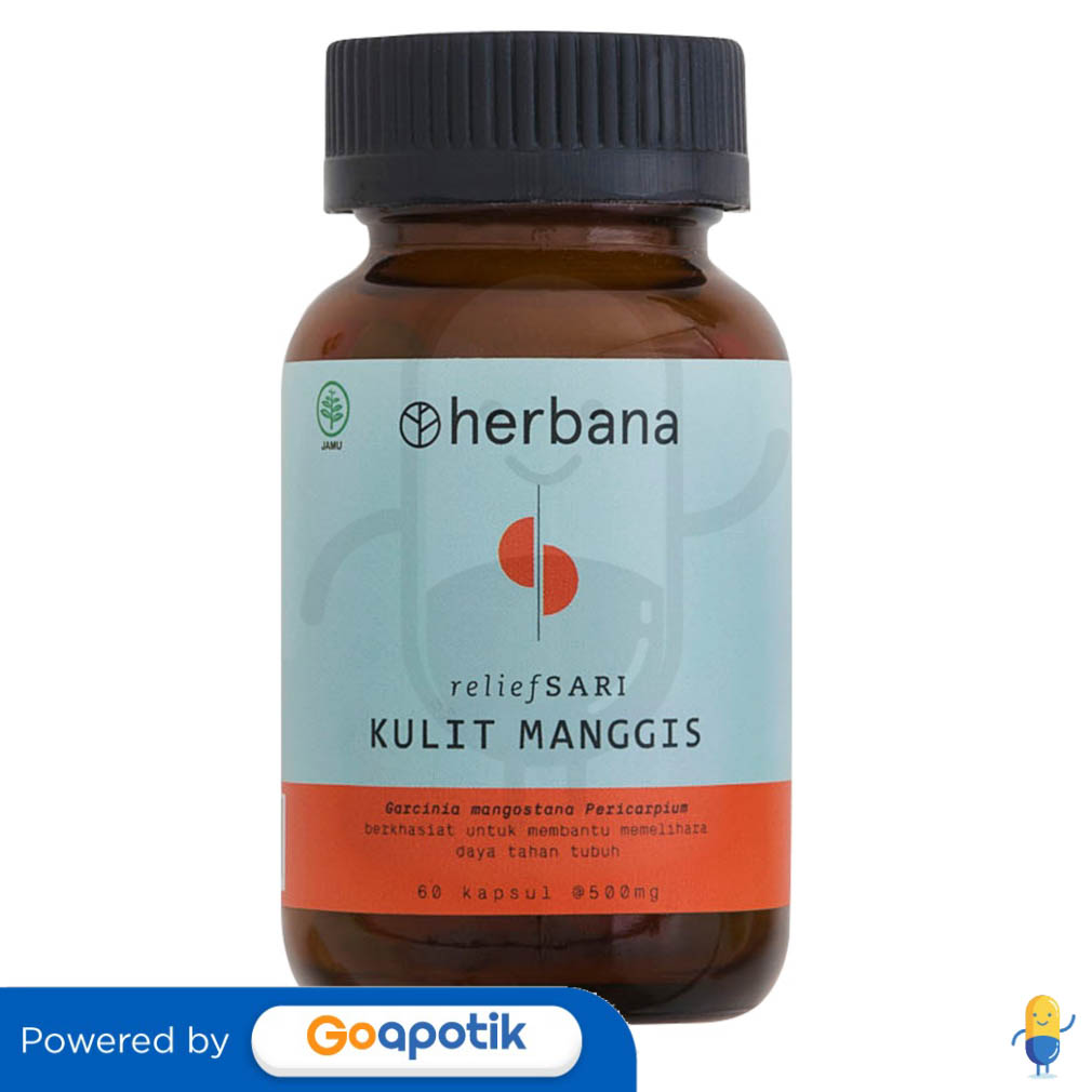 HERBANA RELIEF SARI KULIT MANGGIS BOTOL 60 KAPSUL Kegunaan, Efek