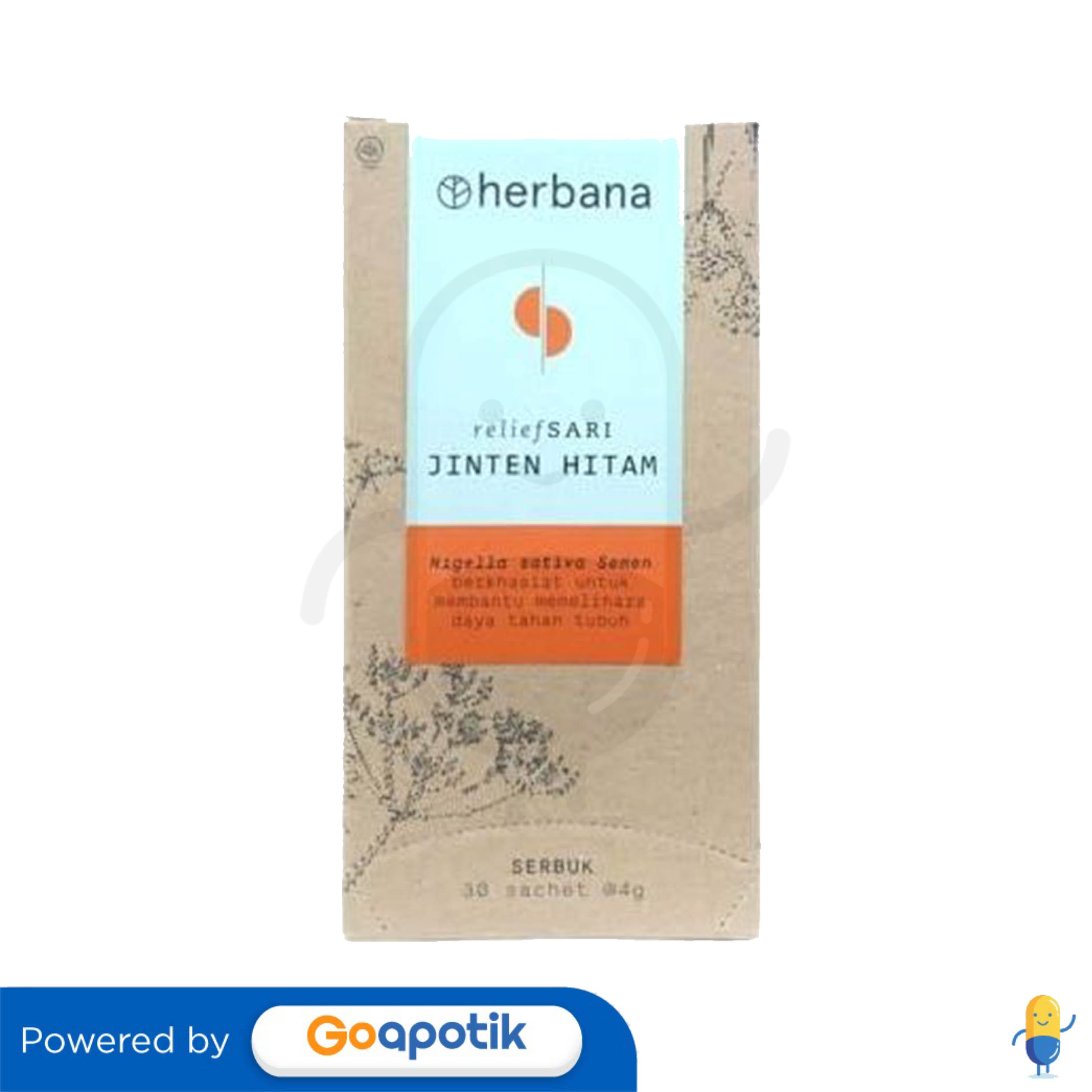 HERBANA RELIEF SARI POWDER JINTEN HITAM 4 GRAM BOX 30 SACHET Kegunaan