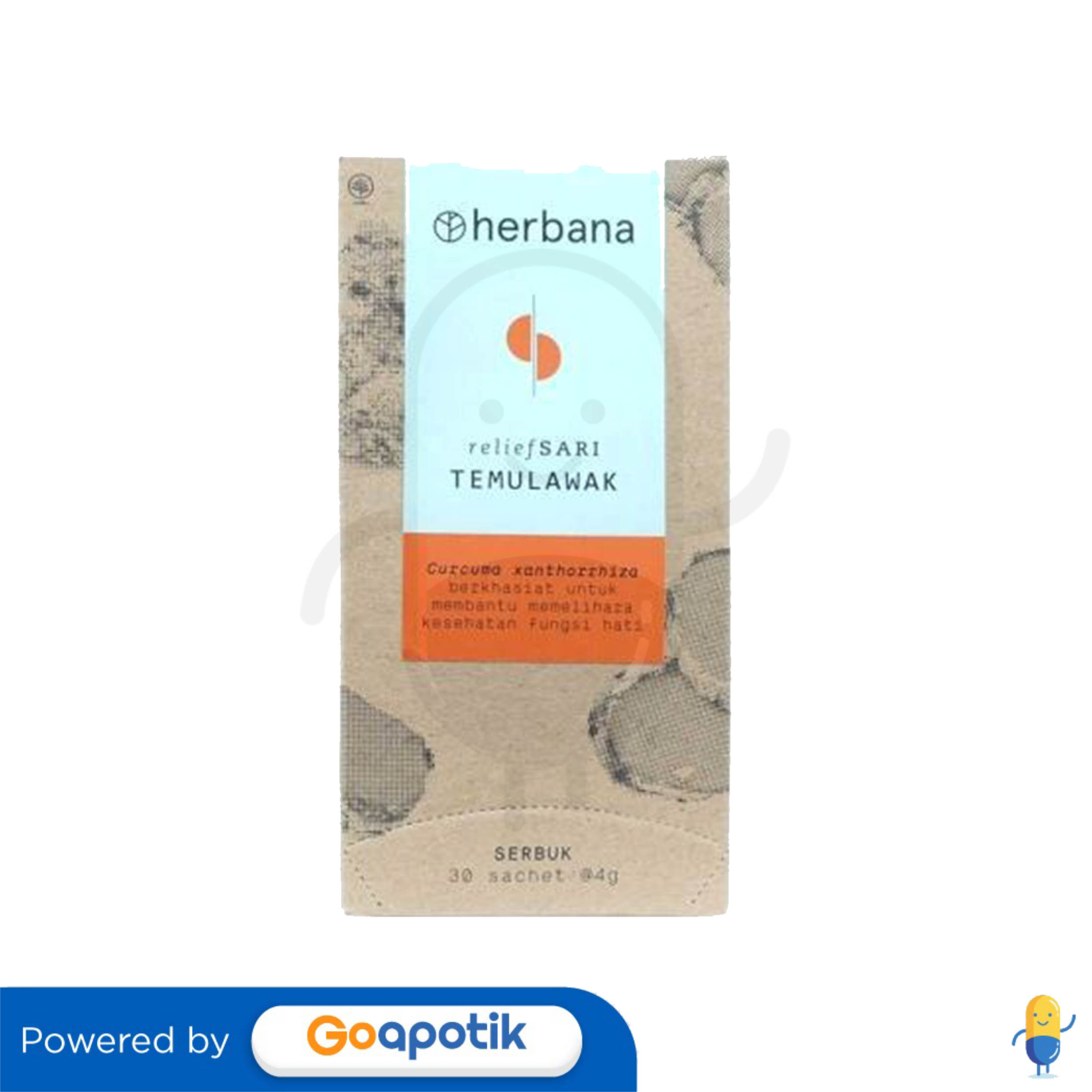 HERBANA RELIEF SARI POWDER TEMULAWAK 4 GRAM BOX 30 SACHET Kegunaan