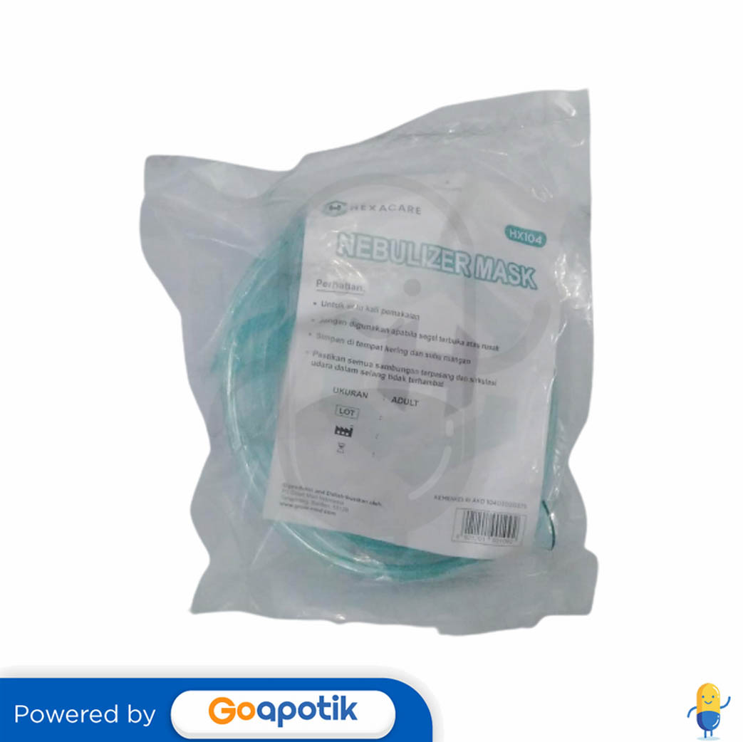 HEXACARE NEBULIZER MASK Kegunaan, Efek Samping, Dosis dan Aturan Pakai